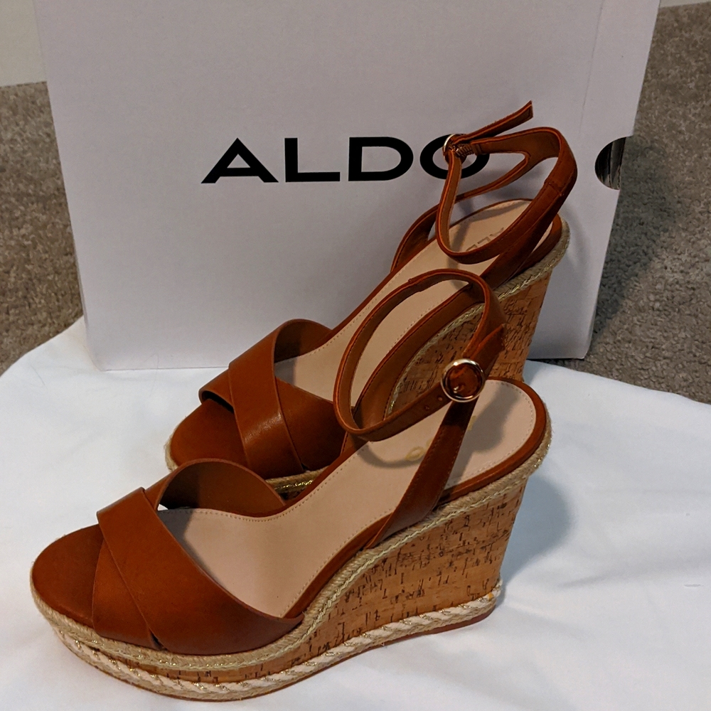 Aldo Glenrose Wedge Braided Sandal